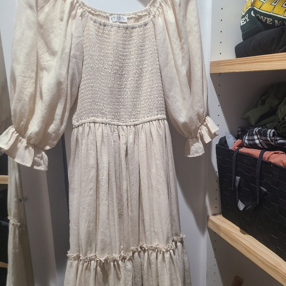 ivy city lani dress in cream